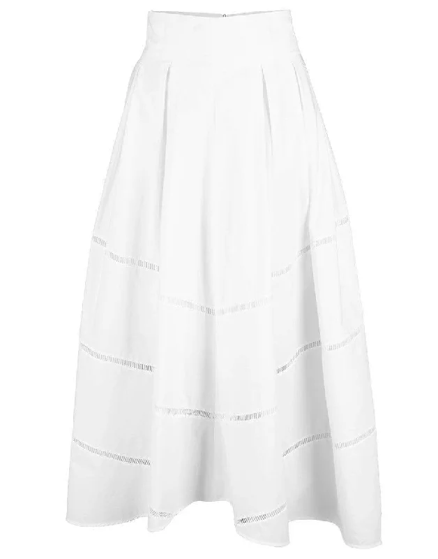 Cotton Embroidered Circle Skirt silk skirt sleek