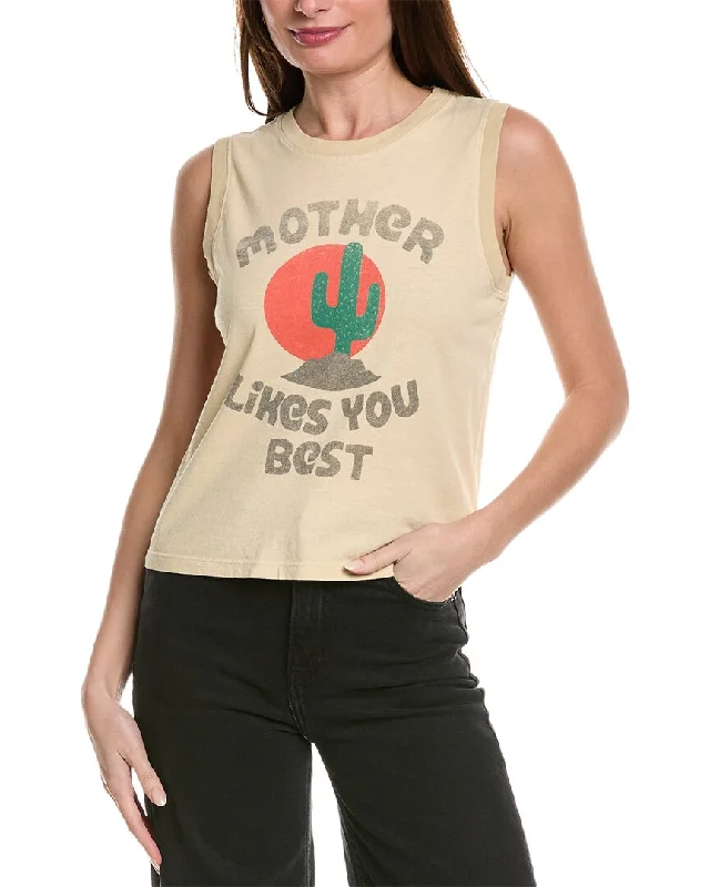 Mother The Strong And Silent Type Tank silver tank top