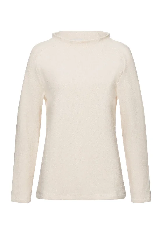 Easy Wear Cotton Blend Pullover | Poppy Seed 78861-2894 Hooded Pullover Sweater