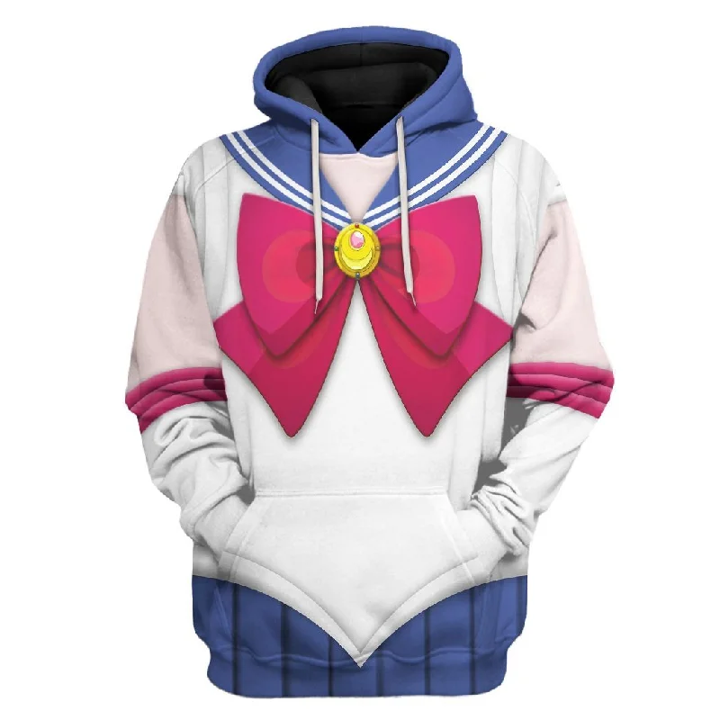 Gearhumans 3D Sailor Moon Custom Tshirt Hoodie Apparel Hoodie with Embroidery Detailed Premium