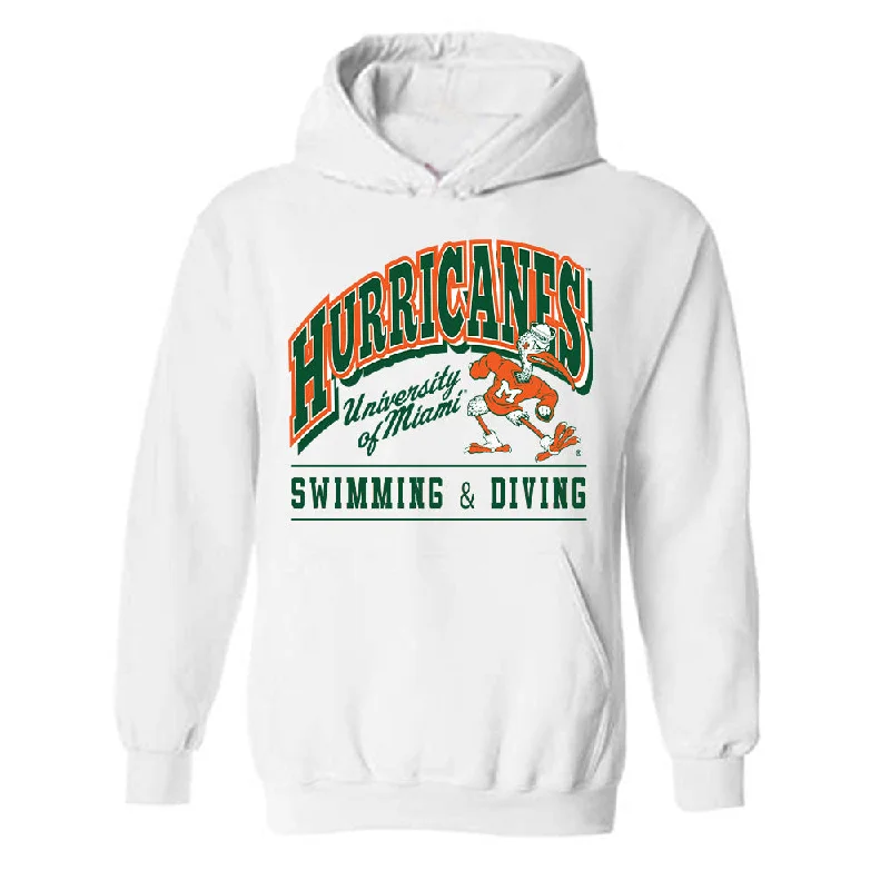 Miami - NCAA Women's Swimming & Diving : Ashlyn Massey - Classic Shersey Hooded Sweatshirt Hoodie with High Neck Warm Protective