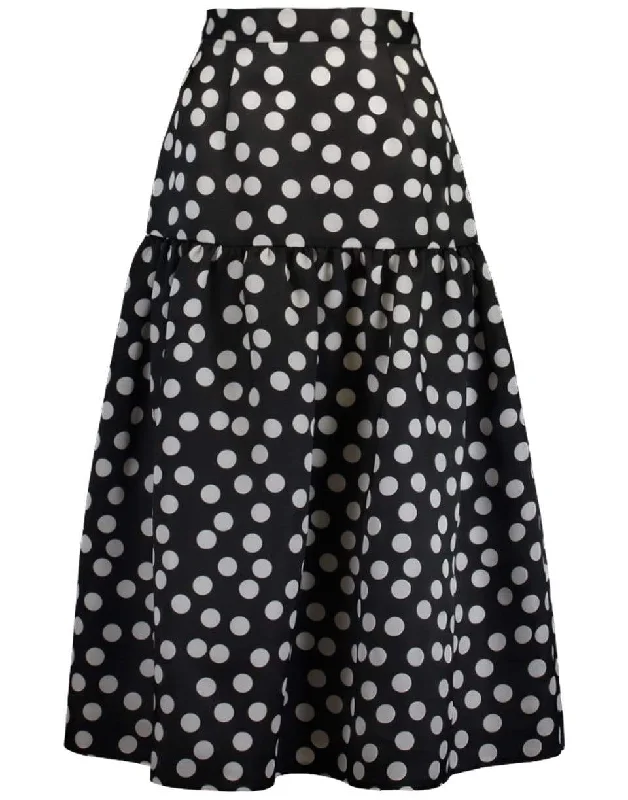 Polka Dot Midi Skirt chiffon skirt delicate