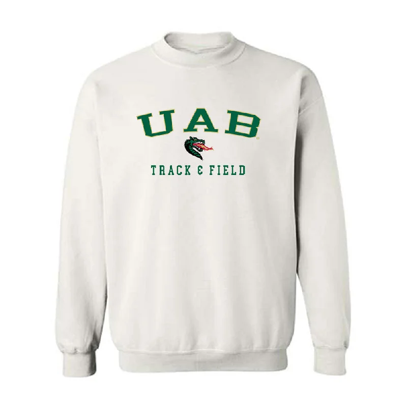 UAB - NCAA Women's Track & Field : Annika Huff - Crewneck Sweatshirt Hoodie with Hem Lace Feminine Delicate UAB - NCAA Women's Track & Field : Annika Huff - Crewneck Sweatshirt Hoodie with Hem Lace Feminine Delicate