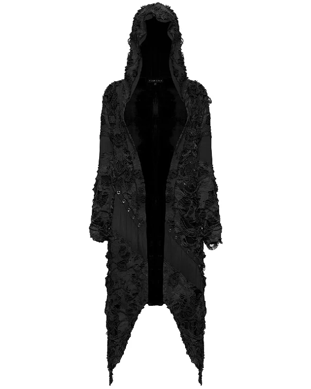Punk Rave Womens Apocalyptic Wasteland Punk Shredded Cloak Hoodie Hoodie with Frayed Bohemian Relaxed Punk Rave Womens Apocalyptic Wasteland Punk Shredded Cloak Hoodie Hoodie with Frayed Bohemian Relaxed