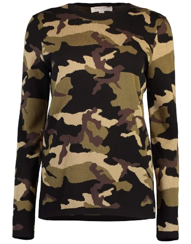 Camo Pullover Top Long Sleeve Pullover