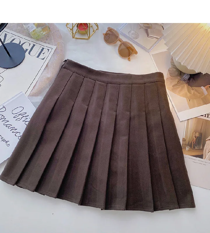 Korean simple and fashionable solid color high waist A-shaped skirt  5548 silk skirt sleek