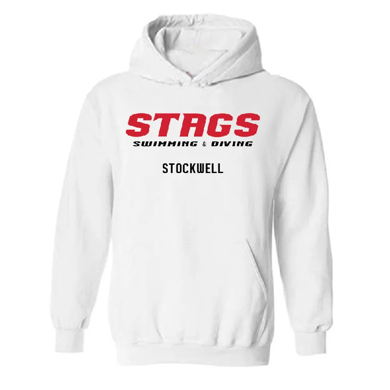 Fairfield - NCAA Women's Swimming & Diving : Cailey Stockwell - Classic Fashion Shersey Hooded Sweatshirt Hoodie with Mock Neck Collared Structured