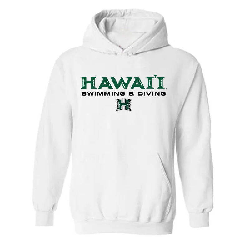 Hawaii - NCAA Women's Swimming & Diving : Camille Radosavljevic - Hooded Sweatshirt Hoodie with Hidden Zipper Minimalist Clean Hawaii - NCAA Women's Swimming & Diving : Camille Radosavljevic - Hooded Sweatshirt Hoodie with Hidden Zipper Minimalist Clean