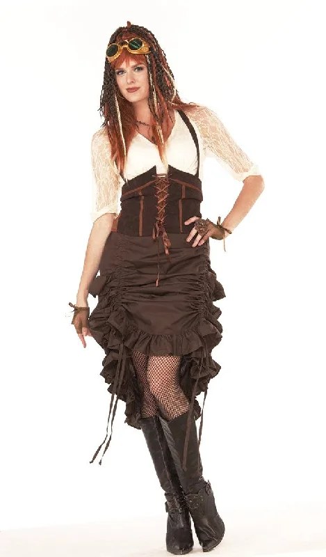 Steampunk Saloon Girl Skirt cashmere skirt plush