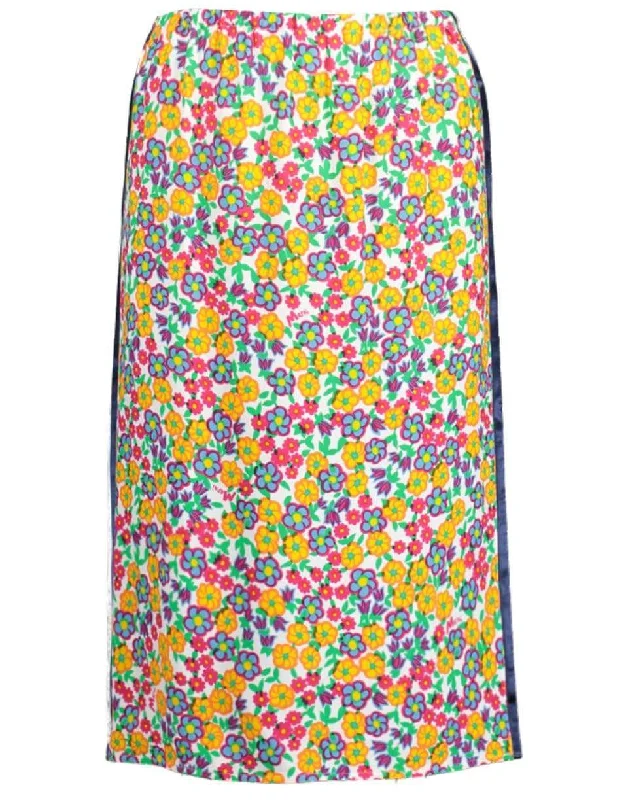 Floral Print Skirt linen skirt natural