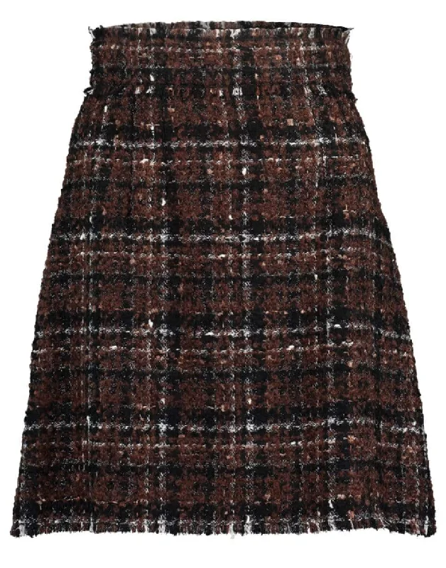 A-Line Tweed Skirt a-line skirt cut