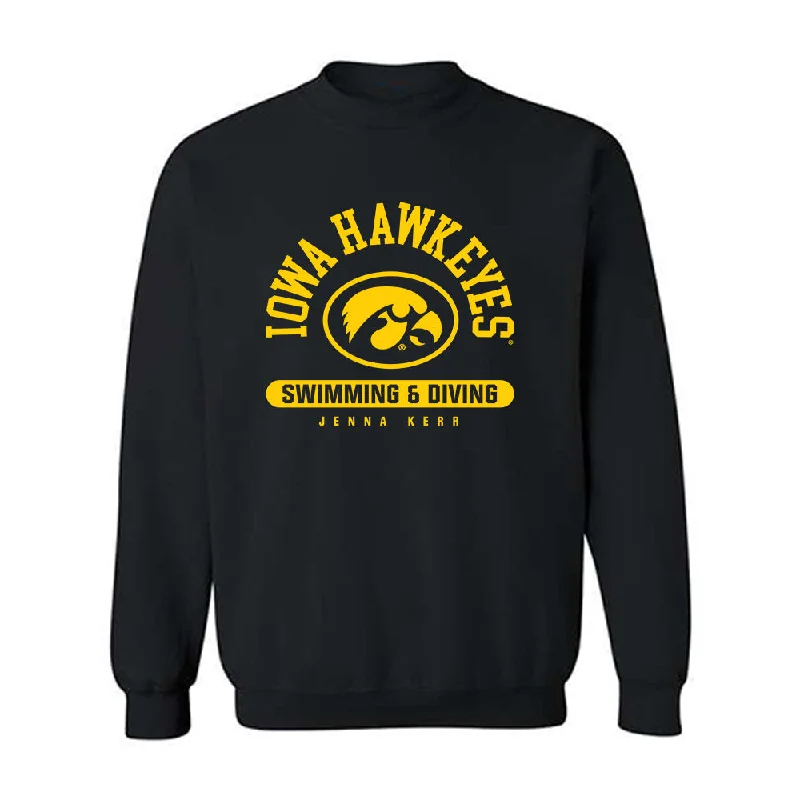 Iowa - NCAA Women's Swimming & Diving : Jenna Kerr - Classic Fashion Shersey Crewneck Sweatshirt Hoodie with Hem Ribbing Snug Secure