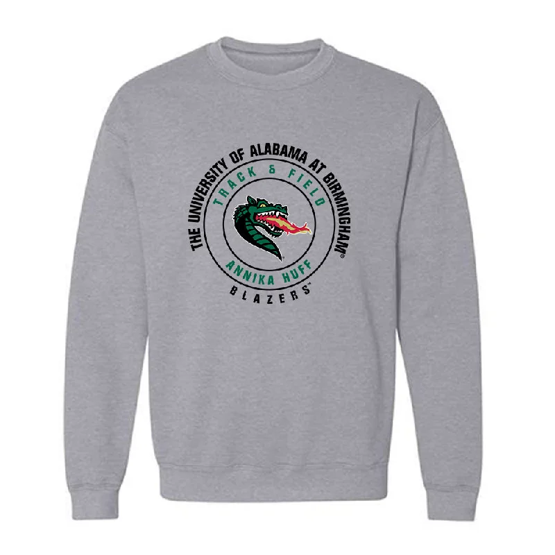 UAB - NCAA Women's Track & Field : Annika Huff - Classic Fashion Shersey Crewneck Sweatshirt Hoodie with Hem Elastic Stretchable Comfortable UAB - NCAA Women's Track & Field : Annika Huff - Classic Fashion Shersey Crewneck Sweatshirt Hoodie with Hem Elastic Stretchable Comfortable
