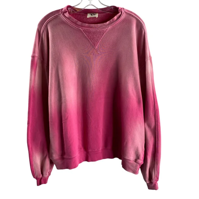 WE THE FREE Size SMALL Pink Long Sleeve Sweatshirt TOP Hoodie with V-Neck Classic Versatile WE THE FREE Size SMALL Pink Long Sleeve Sweatshirt TOP Hoodie with V-Neck Classic Versatile