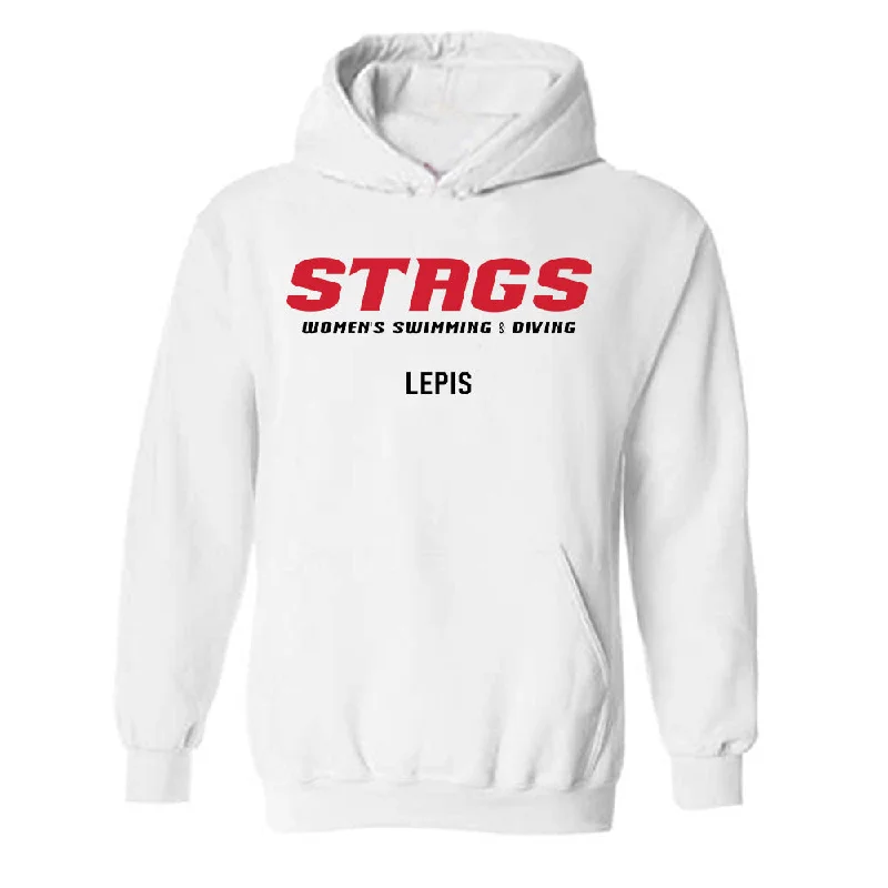 Fairfield - NCAA Women's Swimming & Diving : Ella Lepis - Classic Fashion Shersey Hooded Sweatshirt Hoodie with Turtle Neck Cozy Winter