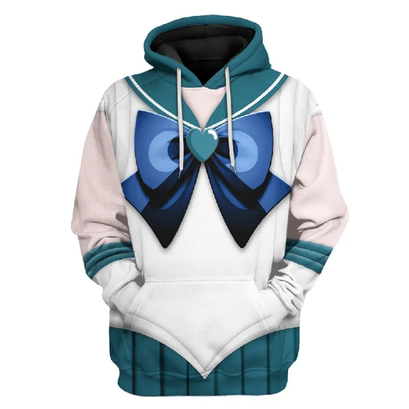 Gearhumans 3D Sailor Neptune Custom Tshirt Hoodie Apparel Hoodie with Frayed Bohemian Relaxed