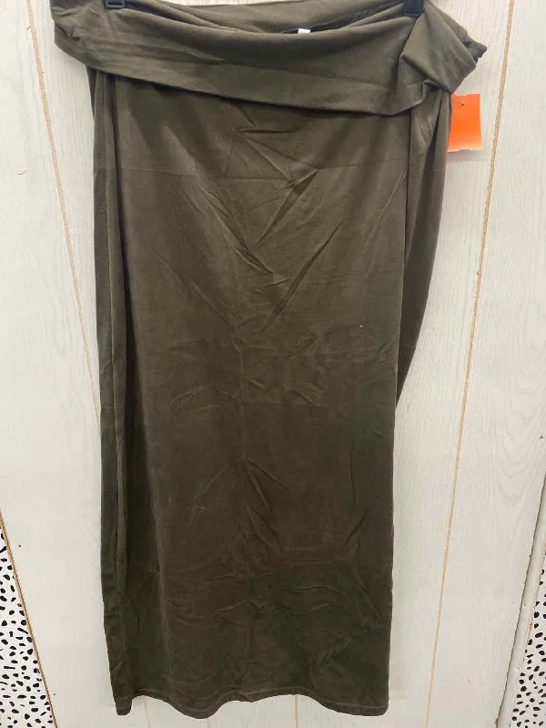 Maurices Olive Womens Size 12 Skirt lace skirt delicate