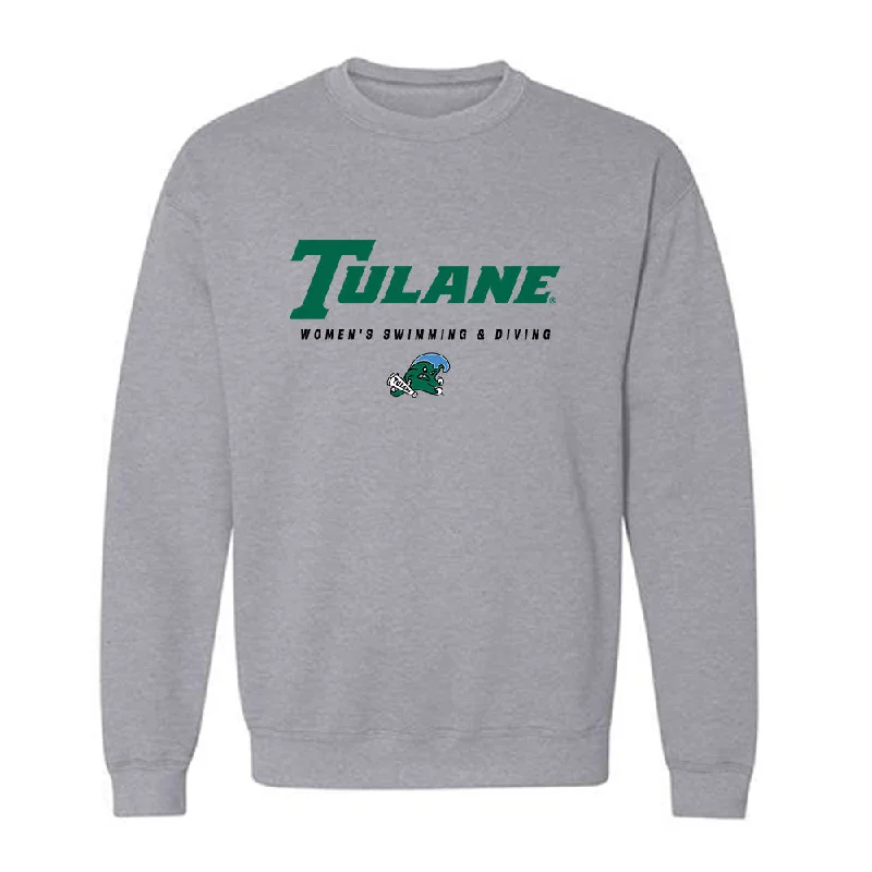 Tulane - NCAA Women's Swimming & Diving : Lillian Von Herbulis - Classic Shersey Crewneck Sweatshirt Hoodie with Elastic Cuffs Stretchable Comfortable Tulane - NCAA Women's Swimming & Diving : Lillian Von Herbulis - Classic Shersey Crewneck Sweatshirt Hoodie with Elastic Cuffs Stretchable Comfortable