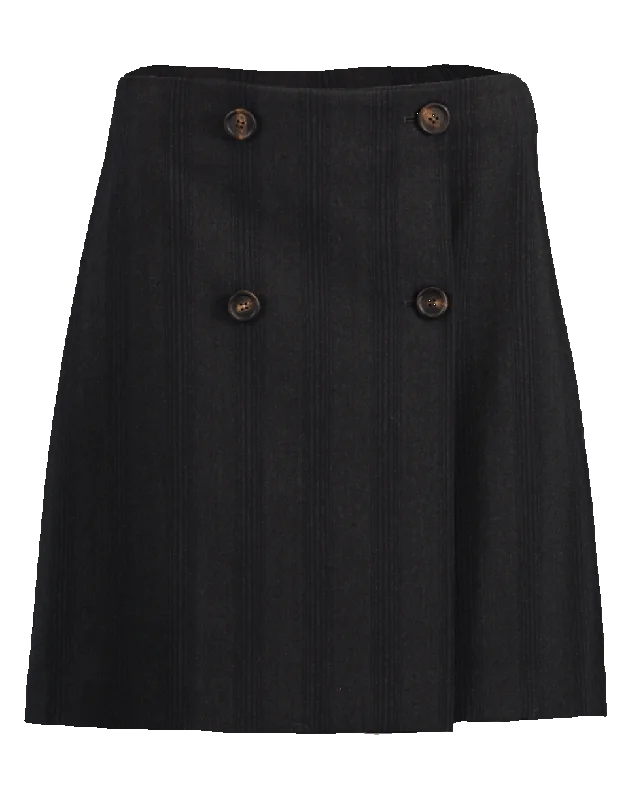 Stripe A-Line Skirt denim skirt trendy