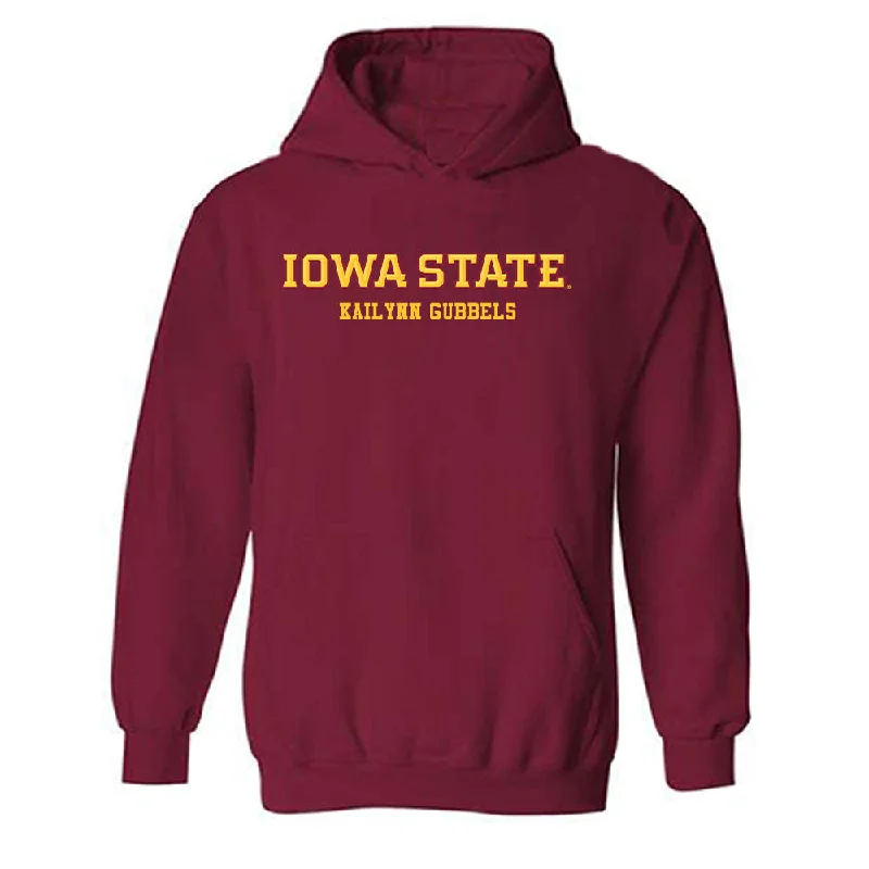 Iowa State - NCAA Women's Track & Field : Kailynn Gubbels - Classic Fashion Shersey Hooded Sweatshirt Hoodie with Oversized Fit Loose Comfortable Iowa State - NCAA Women's Track & Field : Kailynn Gubbels - Classic Fashion Shersey Hooded Sweatshirt Hoodie with Oversized Fit Loose Comfortable