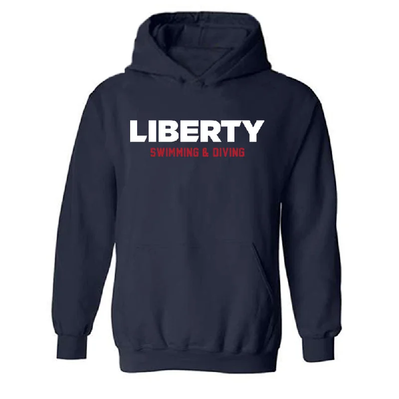 Liberty - NCAA Women's Swimming & Diving : Lauren Wilson - Classic Shersey Hooded Sweatshirt Hoodie with Elastic Waist Stretchable Comfortable Liberty - NCAA Women's Swimming & Diving : Lauren Wilson - Classic Shersey Hooded Sweatshirt Hoodie with Elastic Waist Stretchable Comfortable