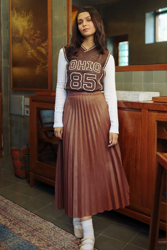 Espresso Brown Leather Skirt wrap skirt elegant