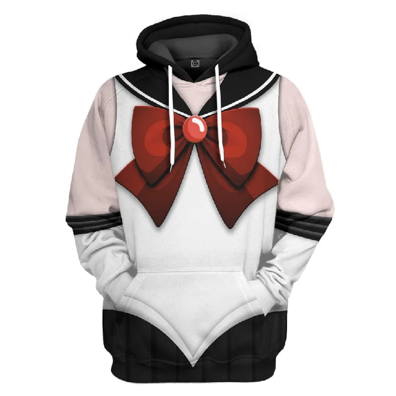 Gearhumans 3D Sailor Pluto Custom Tshirt Hoodie Apparel Hoodie with Belted Waist Structured Tailored