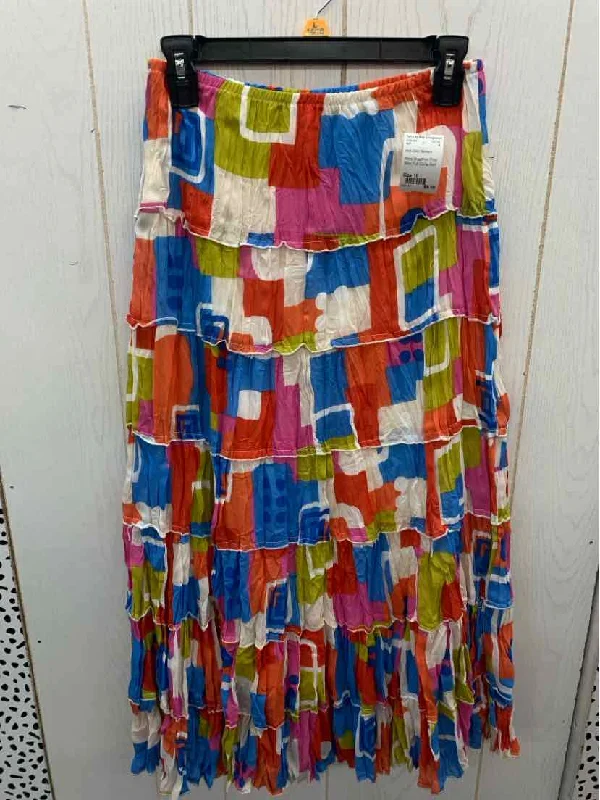 Multi-Color Womens Size 10 Skirt spandex blend skirt