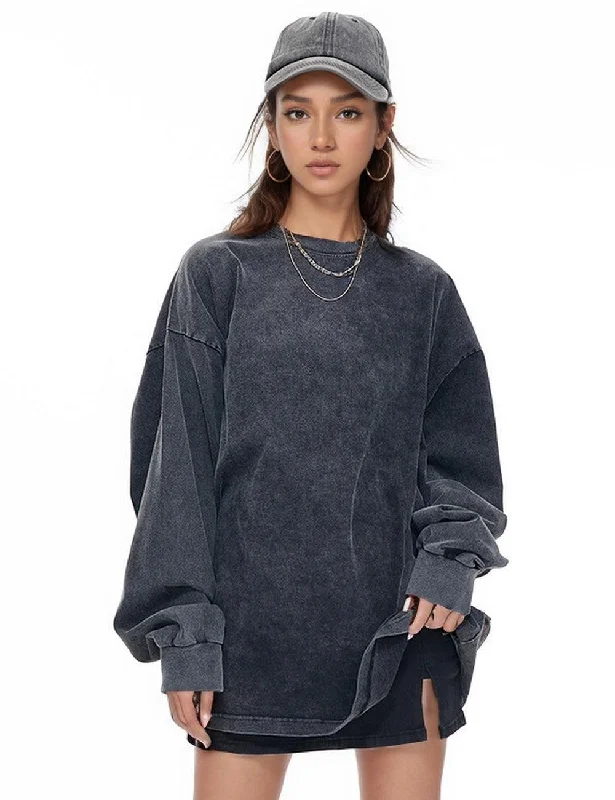 Ladies Oversize Round Neck Daily Sweatshirt ZJCX230 Hoodie with Camouflage Military Edgy Ladies Oversize Round Neck Daily Sweatshirt ZJCX230 Hoodie with Camouflage Military Edgy