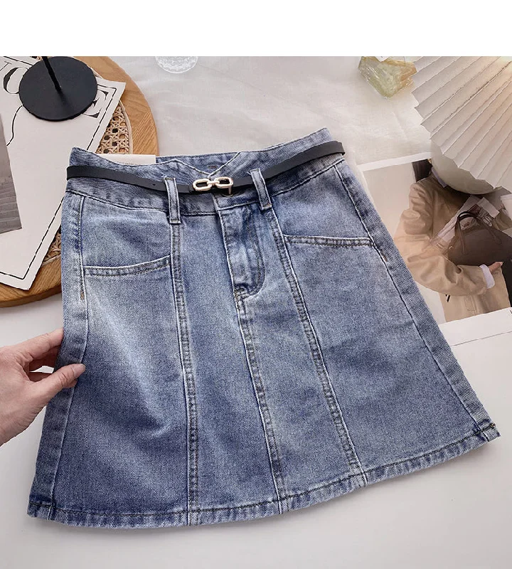 Slim design personalized pocket high waist skirt  5605 seamless skirt comfort