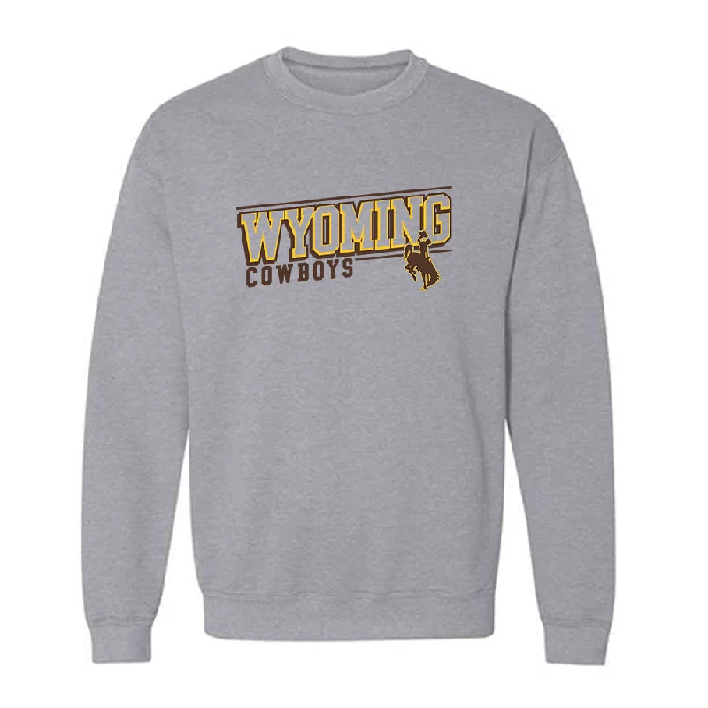 Wyoming - NCAA Women's Swimming & Diving : Gabriella Haigler - Classic Shersey Crewneck Sweatshirt Hoodie with Hem Embroidery Detailed Premium Wyoming - NCAA Women's Swimming & Diving : Gabriella Haigler - Classic Shersey Crewneck Sweatshirt Hoodie with Hem Embroidery Detailed Premium