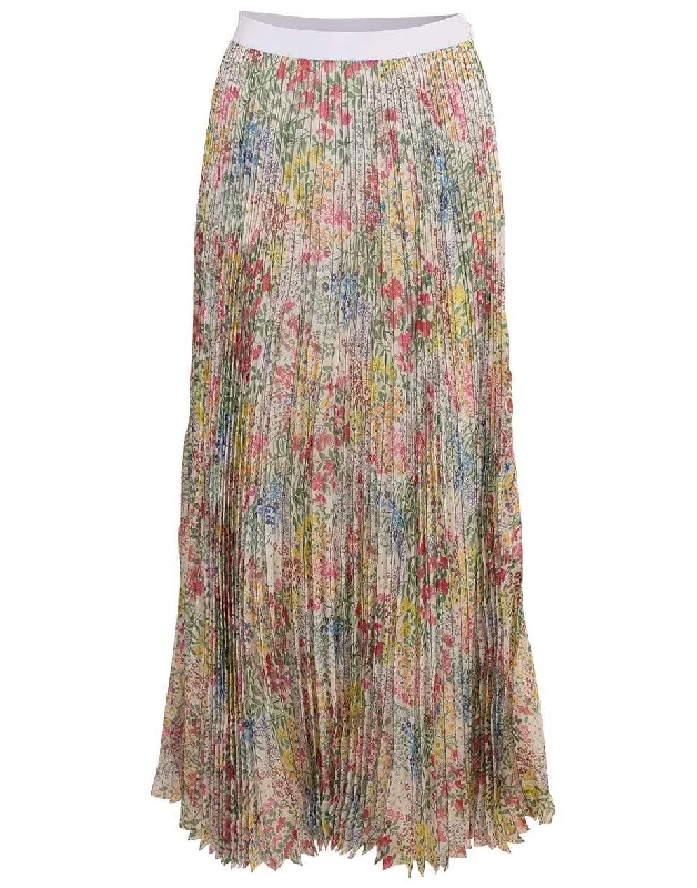 Plisse Floral Maxi Skirt summer skirt style