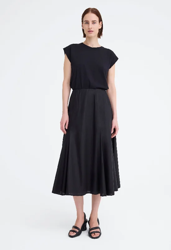 Prom Skirt - Black wool skirt breathable