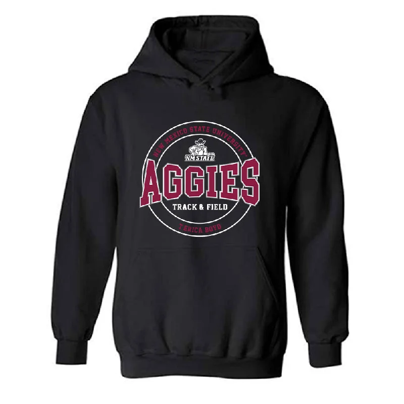 NMSU - NCAA Women's Track & Field : T'Erica Boyd - Classic Fashion Shersey Hooded Sweatshirt Hoodie with High Neck Warm Protective NMSU - NCAA Women's Track & Field : T'Erica Boyd - Classic Fashion Shersey Hooded Sweatshirt Hoodie with High Neck Warm Protective