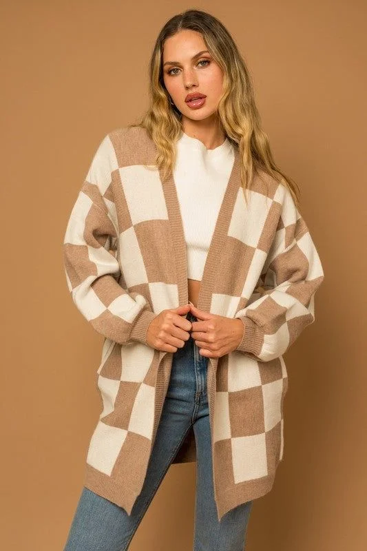 Gilli Checker Graphic Sweater Cardigan Hooded Cardigan Collared Cardigan Shawl Collar Gilli Checker Graphic Sweater Cardigan Hooded Cardigan Collared Cardigan Shawl Collar