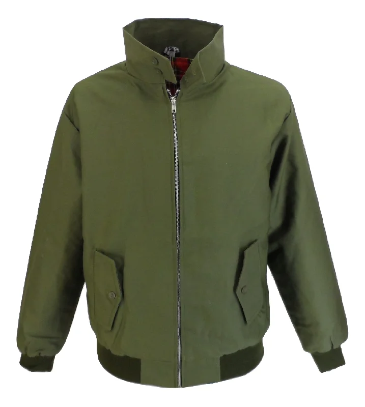 Mazeys Ladies Classic Olive Green Harrington Jackets Fleece Jacket Down Jacket Parka