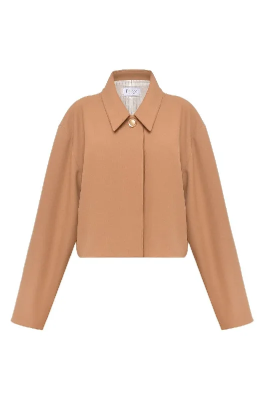 SHONDA CROPPED JACKET WITH COLLAR Fitted Jacket Loose Jacket Oversized Jacket