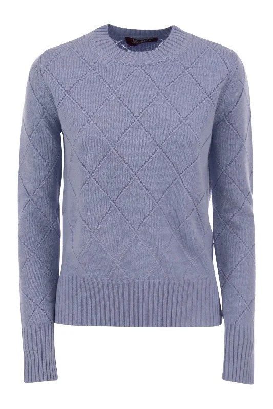 BRUNATE - Knitted sweater with diamond pattern Fitted Slim Tailored