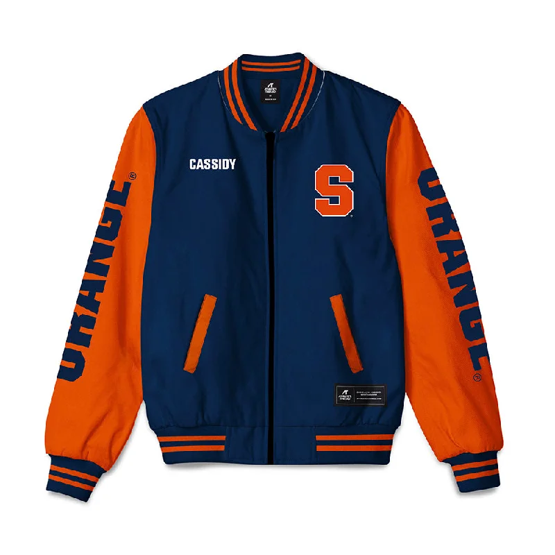 Syracuse - NCAA Women's Rowing : Acorn Cassidy - Bomber Jacket Welt Pockets Slit Pockets Flap Pockets Syracuse - NCAA Women's Rowing : Acorn Cassidy - Bomber Jacket Welt Pockets Slit Pockets Flap Pockets