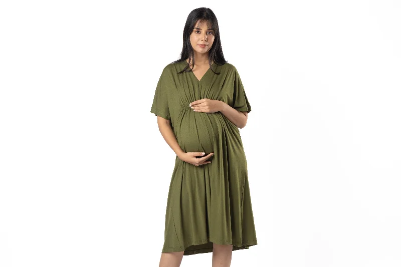 Olive Kaftan Dress