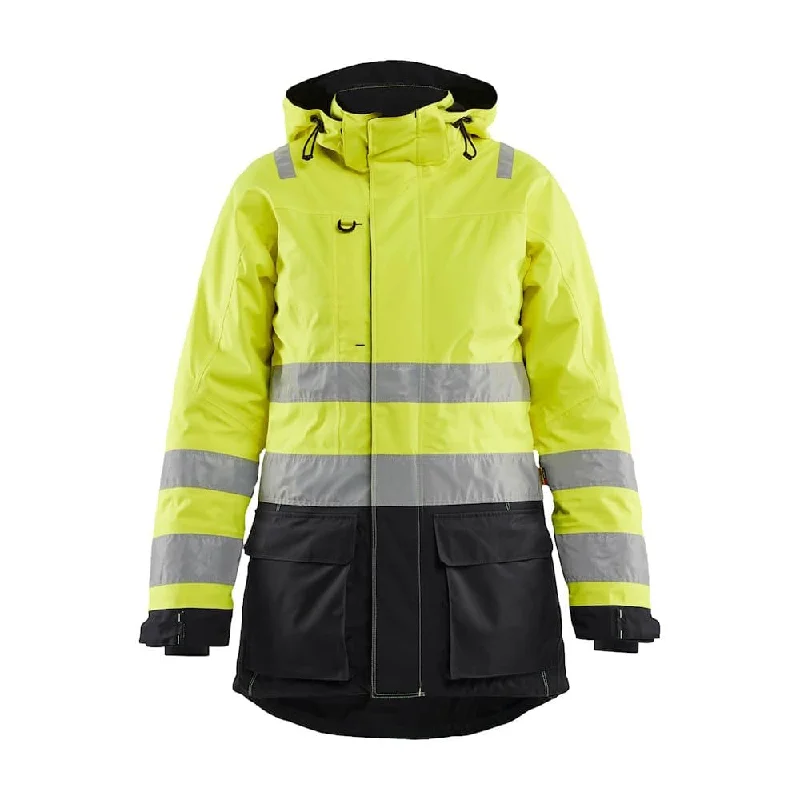 Blaklader 4472 Women's Hi-vis Winter Waterproof Parka Jacket Tailored Jacket Straight Jacket A-Line Jacket Blaklader 4472 Women's Hi-vis Winter Waterproof Parka Jacket Tailored Jacket Straight Jacket A-Line Jacket