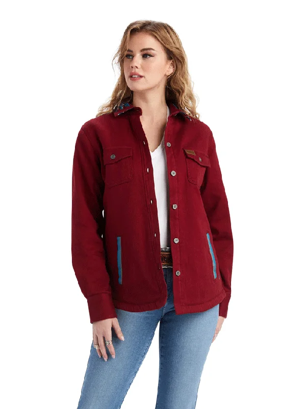 Ariat 10042133 Womens Shacket Chimayo Shirt Jacket Rubaiyat Tiered Jacket Buttoned Jacket Zippered Jacket