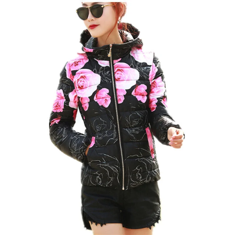 Fashion Women Winter Coat Long Sleeve Print Floral Hooded Slim Winter Parka Plus Size Cotton-Padded Jackets QH197 Satin Jacket Silk Jacket Chiffon Jacket Fashion Women Winter Coat Long Sleeve Print Floral Hooded Slim Winter Parka Plus Size Cotton-Padded Jackets QH197 Satin Jacket Silk Jacket Chiffon Jacket