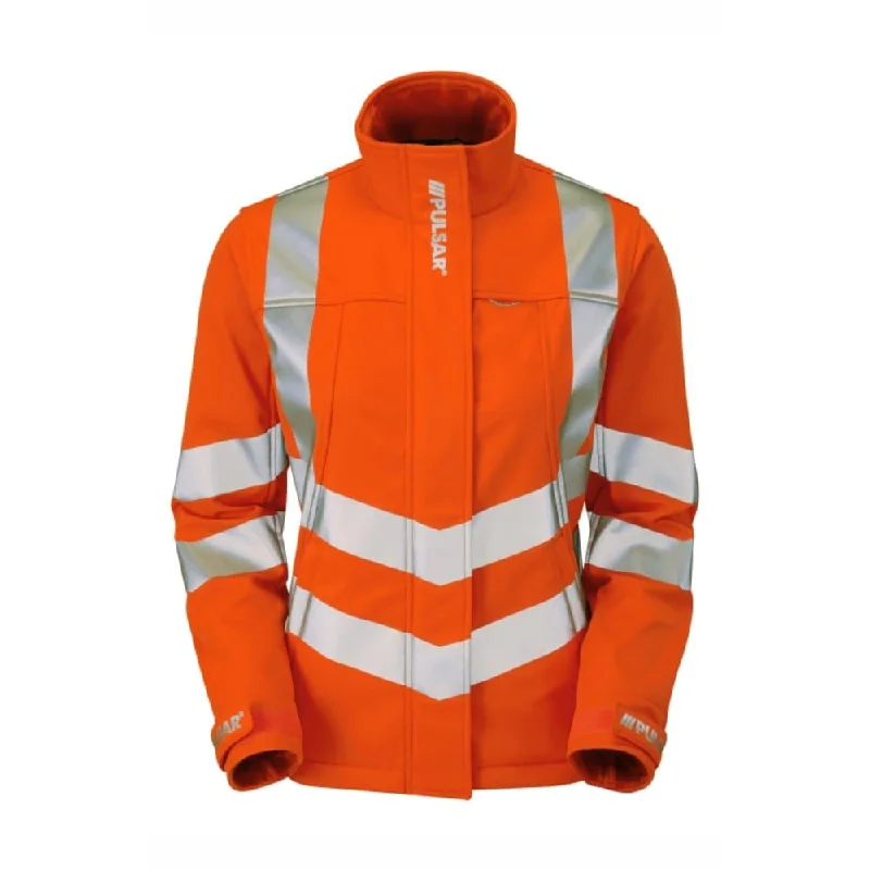 PULSAR PR707 Rail Spec Ladies Hi-Vis Soft Shell Jacket Belted Jacket Elasticated Jacket Padded Jacket PULSAR PR707 Rail Spec Ladies Hi-Vis Soft Shell Jacket Belted Jacket Elasticated Jacket Padded Jacket