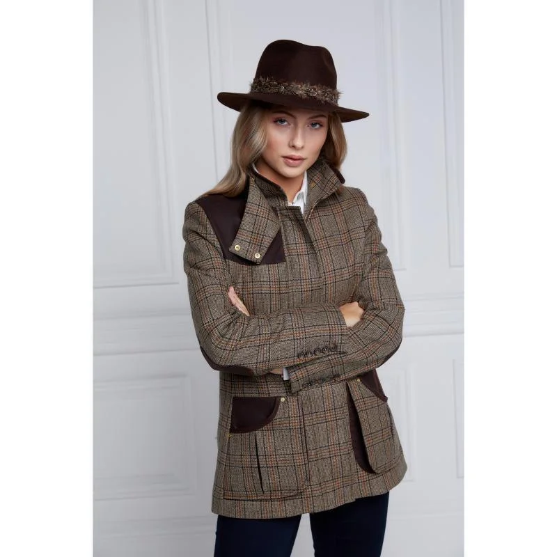 Holland Cooper Country Classic Ladies Tweed Jacket - Bourbon Herringbone Jacket Checkered Jacket Solid Jacket Holland Cooper Country Classic Ladies Tweed Jacket - Bourbon Herringbone Jacket Checkered Jacket Solid Jacket