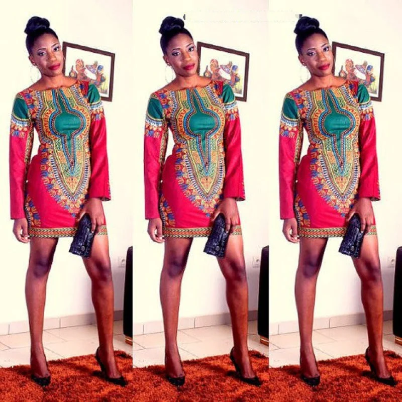 Classic Style Dress - Totem Print Women's Dress - African Design Dress +