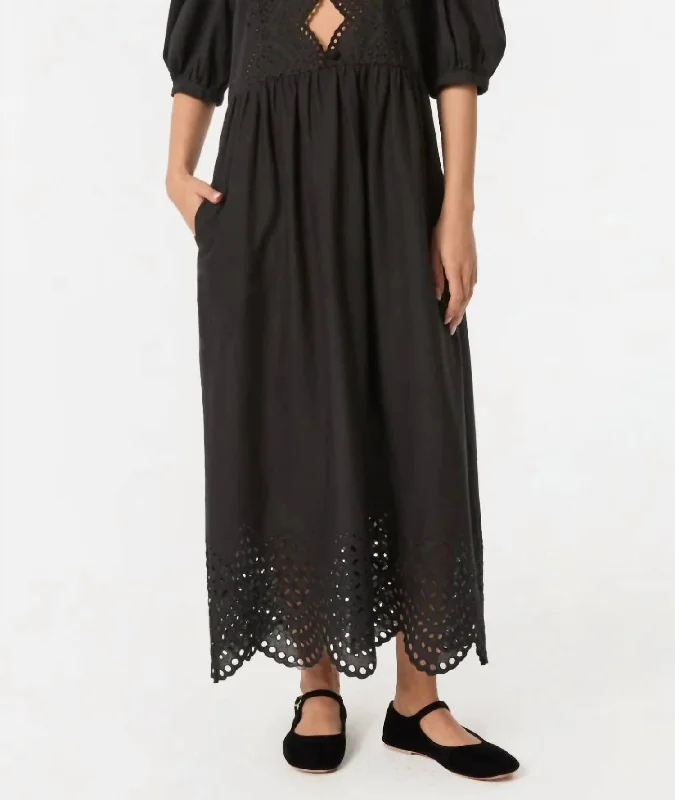 Valeria Dress In Ink Bastille