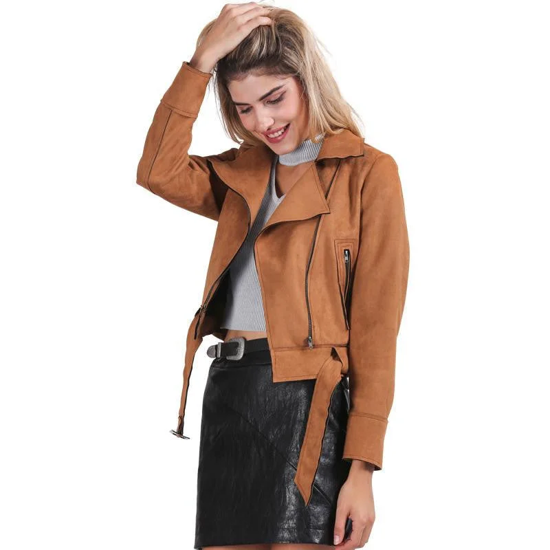 Simplee Apparel Zipper basic suede jacket coat motorcycle leather jacket Women outwear Pink belted short winter jackets Herringbone Jacket Checkered Jacket Solid Jacket Simplee Apparel Zipper basic suede jacket coat motorcycle leather jacket Women outwear Pink belted short winter jackets Herringbone Jacket Checkered Jacket Solid Jacket