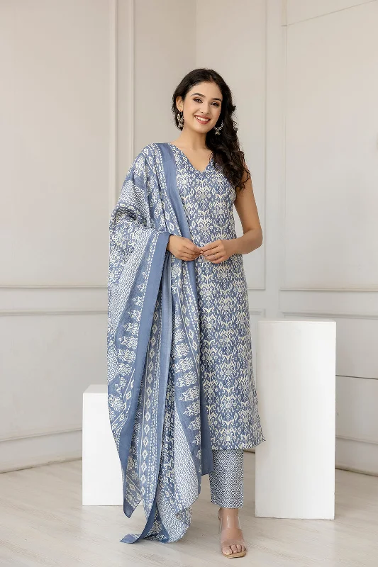 Women Grey Color Printed Straight Kurta With Trouser - Rasiya Trousers Plaid Checkered Women Grey Color Printed Straight Kurta With Trouser - Rasiya Trousers Plaid Checkered