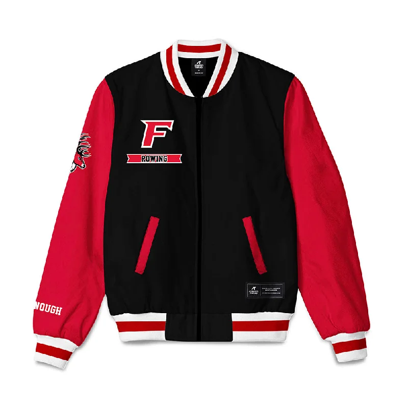 Fairfield - NCAA Women's Rowing : Grace McDonough - Bomber Jacket Cotton Jacket Linen Jacket Terry Jacket Fairfield - NCAA Women's Rowing : Grace McDonough - Bomber Jacket Cotton Jacket Linen Jacket Terry Jacket